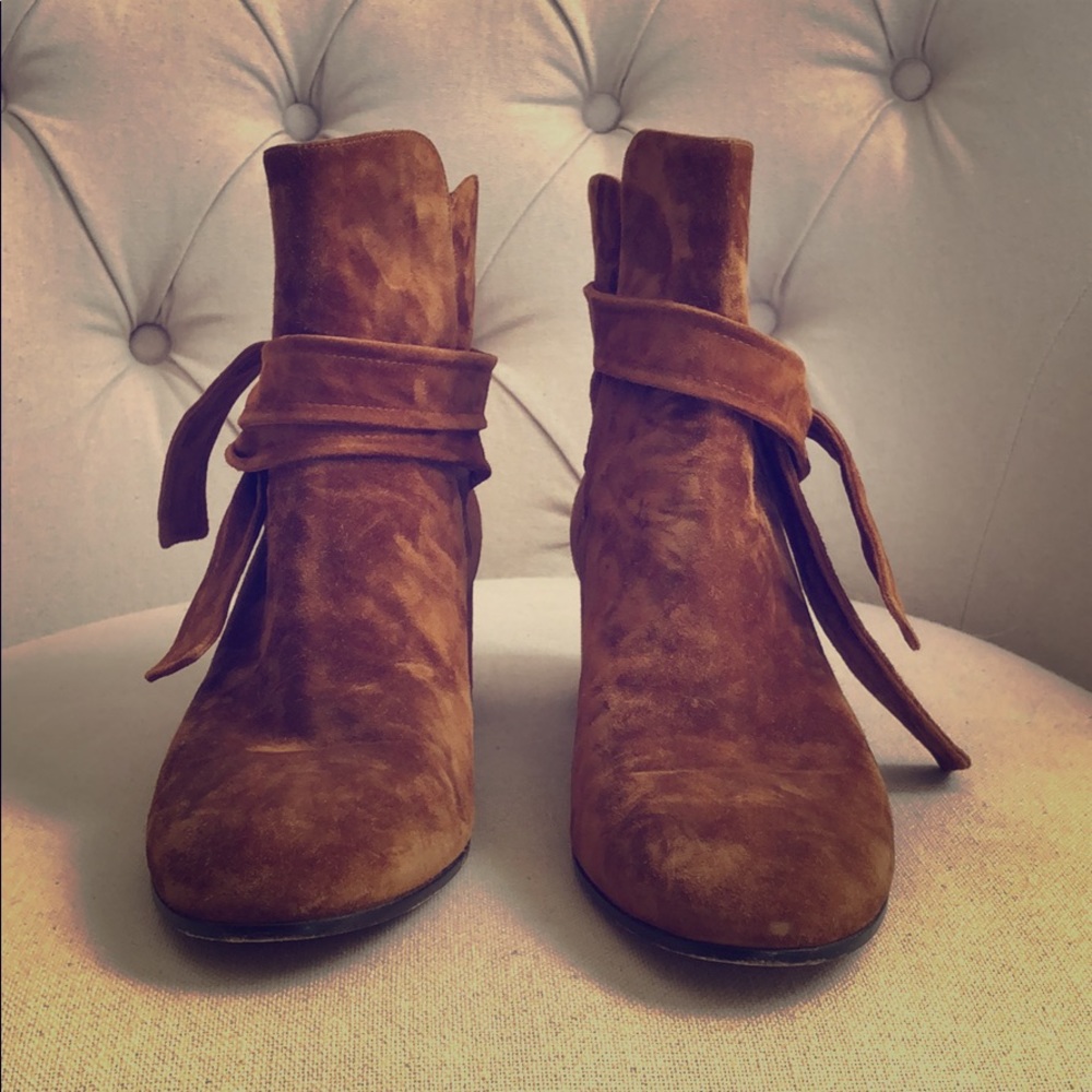 Gianvito Rossi Milano Leslie brown suede boots